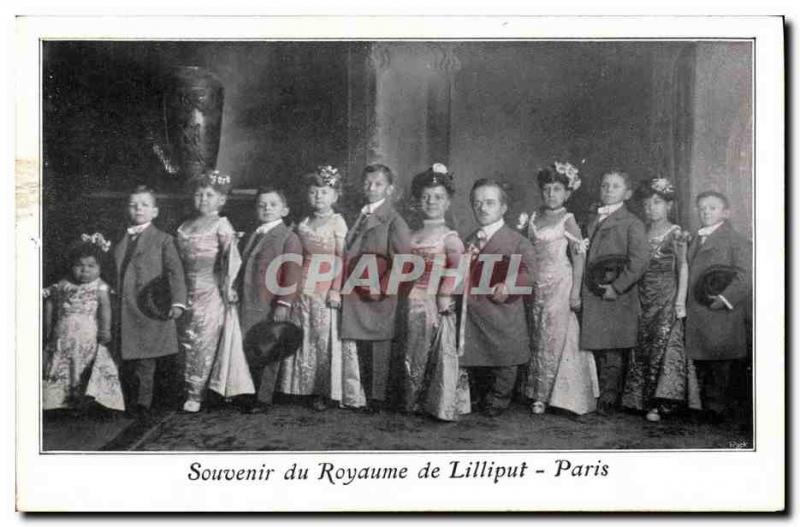 Postcard Old Dwarf Dwarf Kingdom of Lilliput Paris