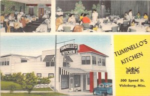 J57/ Vicksburg Mississippi Postcard c1940s Tuminello's Kitchen Interior 32