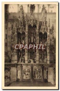 Old Postcard Bourg De Brou Church Marble altarpiece of the Chapel of the Virgin