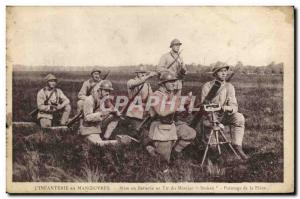 Postcard Former Army Corps maneuvers Getting battery and mortar shooting