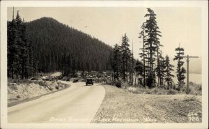 Lake Keechelus Washington WA Sunset Highway Real Photo Vintage Postcard