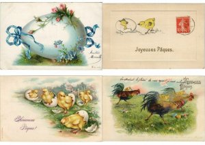 EASTER LOT OF EMBOSSED, ARTIST SIGNED 400 CPA Pre-1930 w. BETTER, PART 3.(L3114)