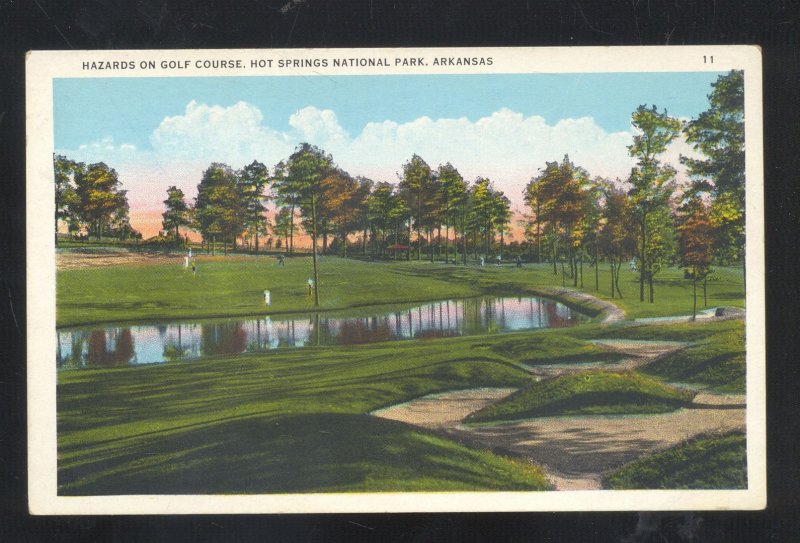 HOT Springs National Park Arkansas Golf Course Hazards Vintage Postcard