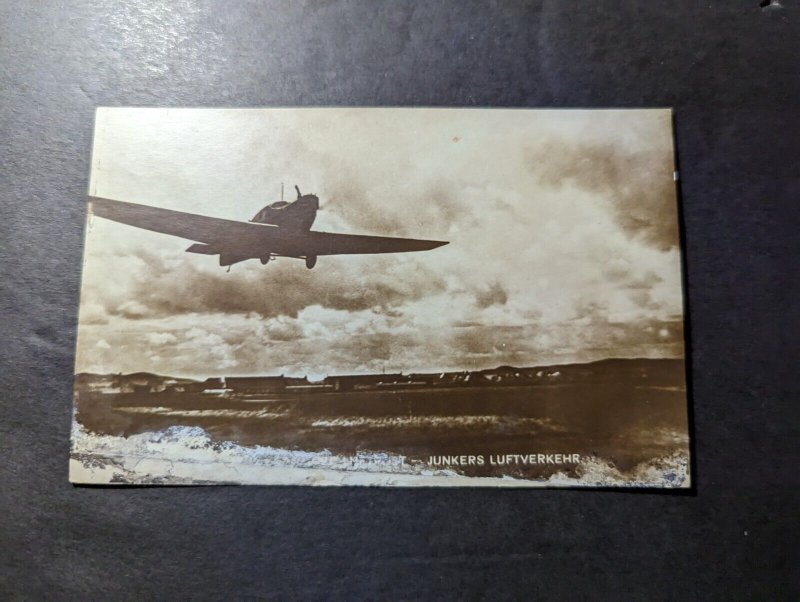 Mint Germany Aviation RPPC Postcard Junkers Air Traffic