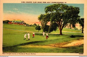 Virginia Roanoke Country Club House From Golf Course