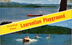 Postcard Canada Ontario - Greetings from Laurentian Playground