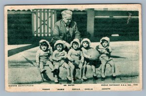 CANADA DR.DAFOE DIONNE QUINTUPLETS 1936 VINTAGE POSTCARD