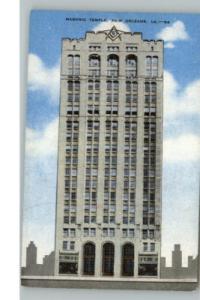 New Orleans LA Masonic Temple Postcard