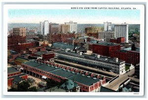 1929 Birds Eye View From Capitol Building Office Towers Atlanta Georgia Postcard