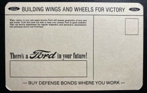 Mint USA Real Picture Postcard WW2 Ford Motors Building Wheels For Victory 