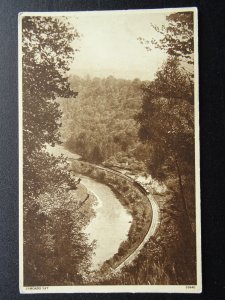 Monmouthshire SYMONDS YAT showing Steam Railway Locomotive - Old Postcard