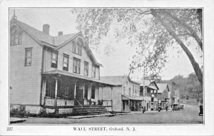 OXFORD NEW JERSEY~WALL STREET-STOREFRONTS-S K SIMON PUBL POSTCARD