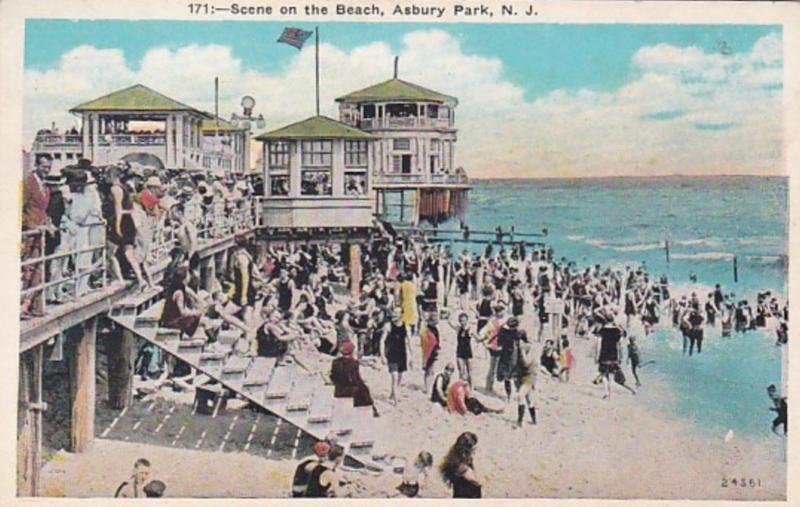New Jersey Asbury Park Scene On The Beach