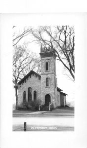 J53/ Clermont Iowa RPPC Postcard c1940s Church Building  77