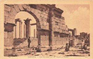Vintage Djemila Algeria Ruins Photo Postcard Les Ruines Le Temple Nord