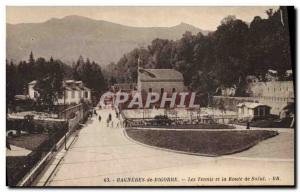 Old Postcard Tennis Tennis Bagneres de Bigorre and the Road Hi
