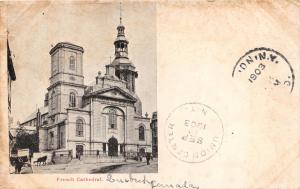 QUEBEC CANADA FRENCH CATHEDRAL PRIVATE POSTCARD 1903