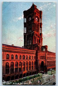 Germany Postcard Berlin Town Hall c1910 Antique Unposted Oilette Tuck Art