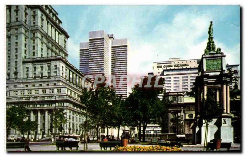 Postcard Old Montreal Quebec Canada Looking East from Dominion Square Coup d ...