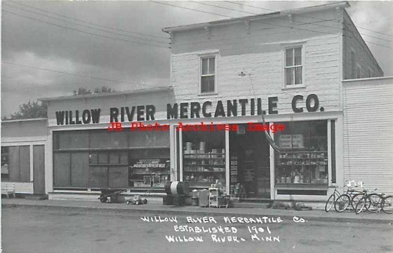 MN, Willow River, Minnesota, RPPC, Willow River Mercantile Store, Pearson Photo 