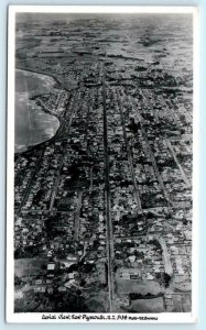 RPPC  NEW PLYMOUTH, New Zealand ~ Aerial View V.C. Browne Photo  Postcard