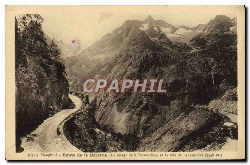 Old Postcard Dauphine Route De La Berarde Le Virage De La Bernardiere and hea...