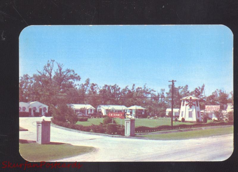 NATCHEZ MISSISSIPPI WINDMILL COURT VINTAGE ADVERTISING POSTCARD MOTEL