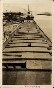 Cargo Ship Emperor c1920 Canada Canadian Real Photo Postcard #1