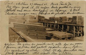 PC CPA US, TX, PORT ARTHUR, WOODEN PALLETS 1912, REAL PHOTO POSTCARD (b6854)