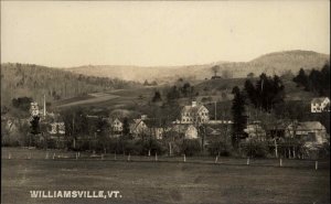 Williamsville VT General View of Town c1910 Real Photo Postcard