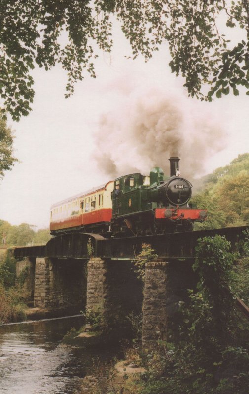 B58 Nursey Pool Bridge 1466 Autocoach W228W Buckfastleigh Train Postcard