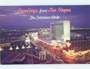 Unused Pre-1980 CASINOS AT NIGHT ALONG THE STRIP Las Vegas Nevada NV hp1605