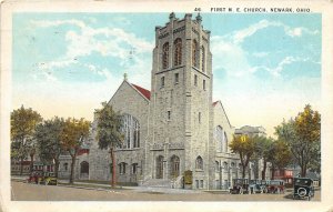 Newark Ohio 1925 Postcard First M.E. Church