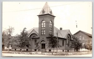 Valley City ND RPPC Methodist Episcopal Church Real Photo Postcard V24