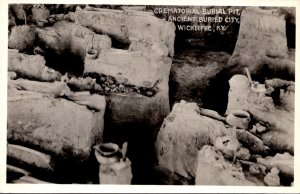 Kentucky Wickliffe Ancient Burial City Crematorial Burial Pit Real Photo