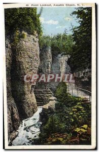 Postcard Old Point Lookout Ausable Chasm