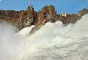 B109182 Switzerland Rheinfall bei Neuhausen Waterfall Flag Panorama