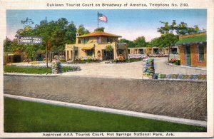 Linen Postcard Oaklawn Tourist Court in Hot Springs National Park, Arkansas~2086