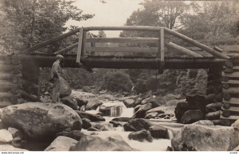 RP: Log Bridge , USA , 1910s