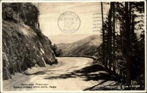 Great Smoky Mtn Nat'l Park Tennessee TN Skyland Highway RPPC Vintage Postcard