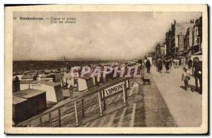 Old Postcard Blankenberge Digue Beach