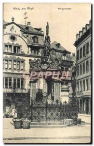 Old Postcard Mainz am Rhein Marktbrunnen