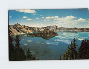 Postcard Wizard Island, Crater Lake, Oregon