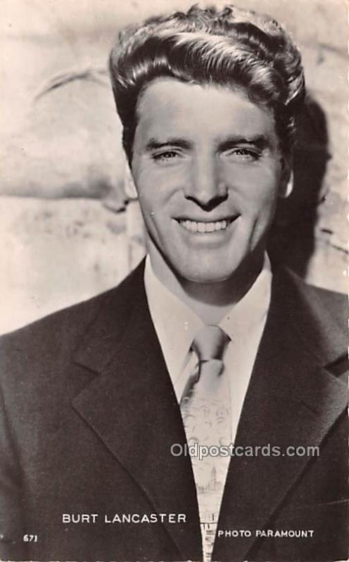 Burt Lancaster Movie Star Actor Actress Film Star Unused 