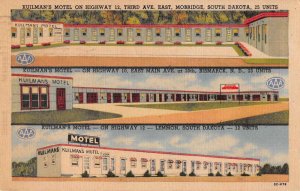 Mobridge South Dakota Kuilman's Motel Vintage Postcard AA41104