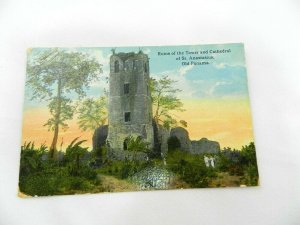 Panama, Ruins of Tower & Cathedral of St. Anastasius Church, Vintage Postcard