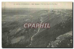 Old Postcard Cantal Salers Picturesque view of the Puy Mary Road