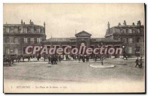 Postcard Old Bethune Place De La Gare