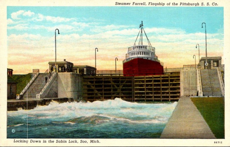 Michigan Soo Steamer Farrell Flagship Of The Pittsburgh Steamship Company Loc...