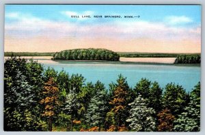 Gull Lake Near Brainerd, Minnesota, Vintage Linen E.C. Kropp Postcard #2